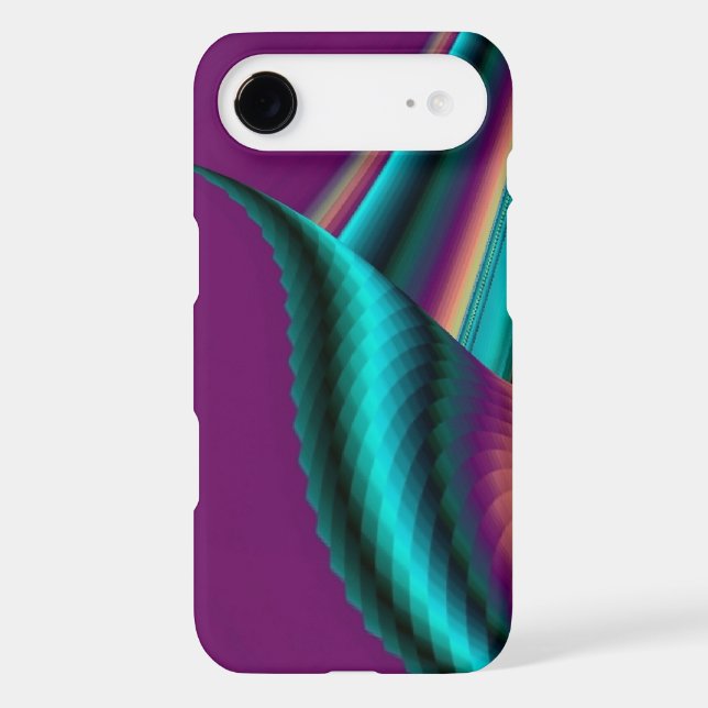 Futuristic Abstract 3D Metallic Rainbow Art Case-Mate iPhone Case (Back)