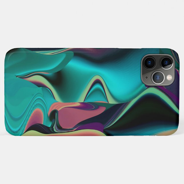 Futuristic Abstract 3D Metallic Rainbow Art Case-Mate iPhone Case (Back (Horizontal))