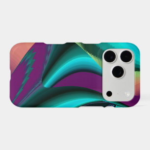 Futuristic Abstract 3D Metallic Rainbow Art iPhone 17 Pro Case