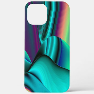 Futuristic Abstract 3D Metallic Rainbow Art iPhone 12 Pro Max Case