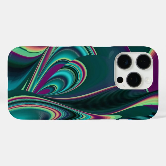 Futuristic Abstract 3D Metallic Rainbow Art Case-Mate iPhone Case (Back (Horizontal))