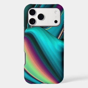 Futuristic Abstract 3D Metallic Rainbow Art iPhone 17 Pro Max Case