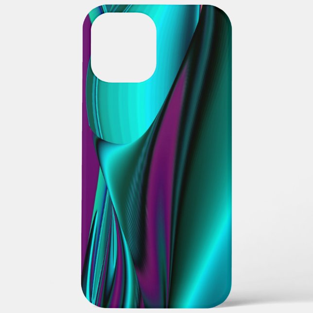 Futuristic Abstract 3D Metallic Rainbow Art Case-Mate iPhone Case (Back)