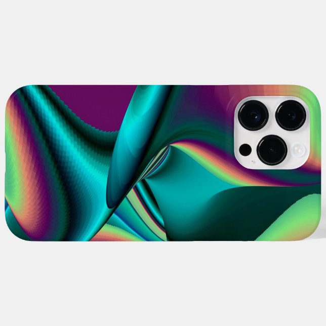 Futuristic Abstract 3D Metallic Rainbow Art Case-Mate iPhone Case (Back (Horizontal))