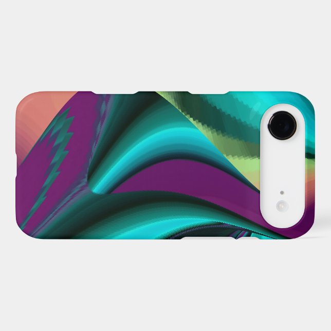 Futuristic Abstract 3D Metallic Rainbow Art Case-Mate iPhone Case (Back (Horizontal))