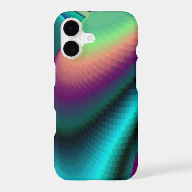 Futuristic Abstract 3D Metallic Rainbow Art Case-Mate iPhone Case (Back)