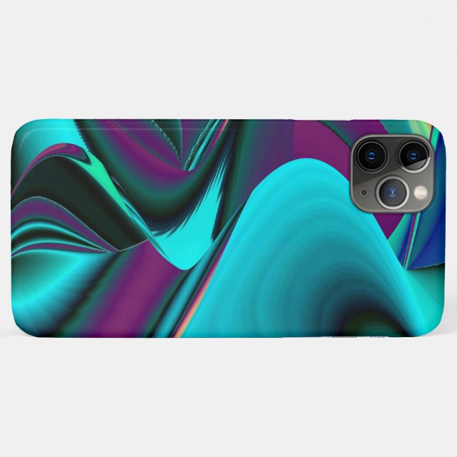 Futuristic Abstract 3D Metallic Rainbow Art Case-Mate iPhone Case (Back (Horizontal))