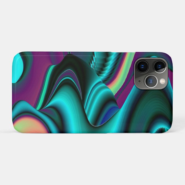 Futuristic Abstract 3D Metallic Rainbow Art Case-Mate iPhone Case (Back (Horizontal))