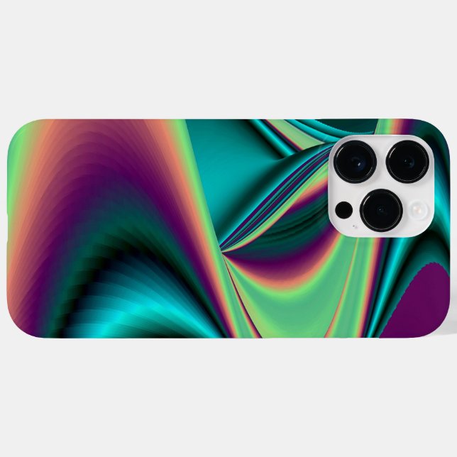 Futuristic Abstract 3D Metallic Rainbow Art Case-Mate iPhone Case (Back (Horizontal))