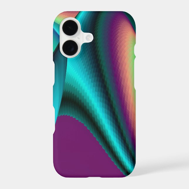 Futuristic Abstract 3D Metallic Rainbow Art Case-Mate iPhone Case (Back)