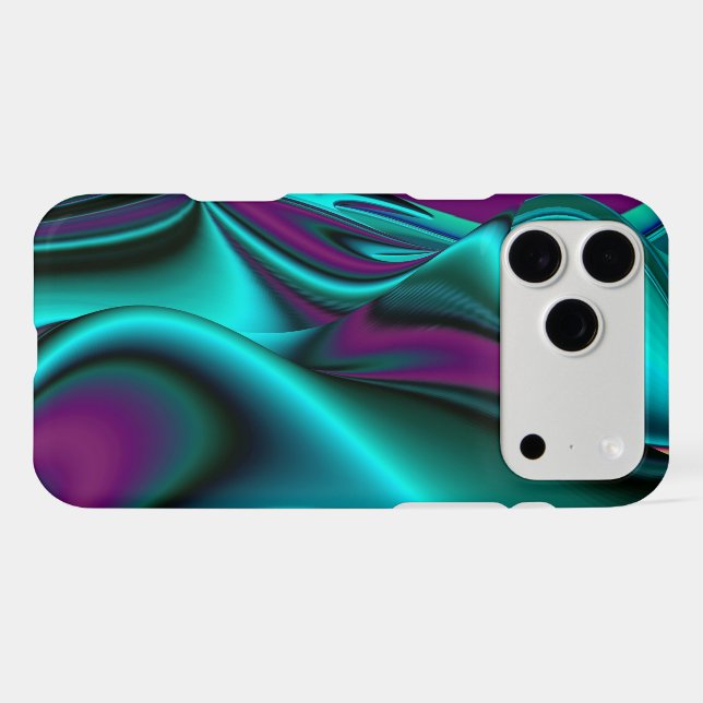 Futuristic Abstract 3D Metallic Rainbow Art Case-Mate iPhone Case (Back (Horizontal))