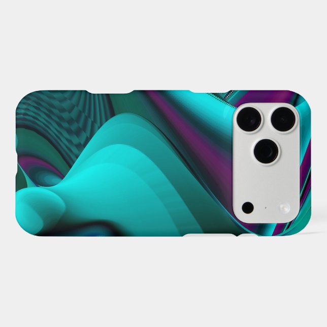Futuristic Abstract 3D Metallic Rainbow Art Case-Mate iPhone Case (Back (Horizontal))