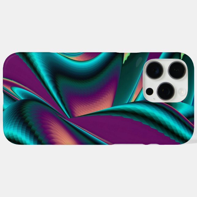 Futuristic Abstract 3D Metallic Rainbow Art Case-Mate iPhone Case (Back (Horizontal))