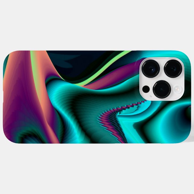 Futuristic Abstract 3D Metallic Rainbow Art Case-Mate iPhone Case (Back (Horizontal))
