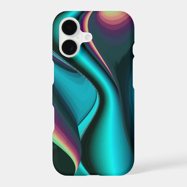 Futuristic Abstract 3D Metallic Rainbow Art Case-Mate iPhone Case (Back)