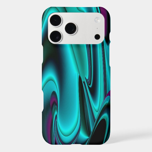 Futuristic Abstract 3D Metallic Rainbow Art Iphone Case (Back)