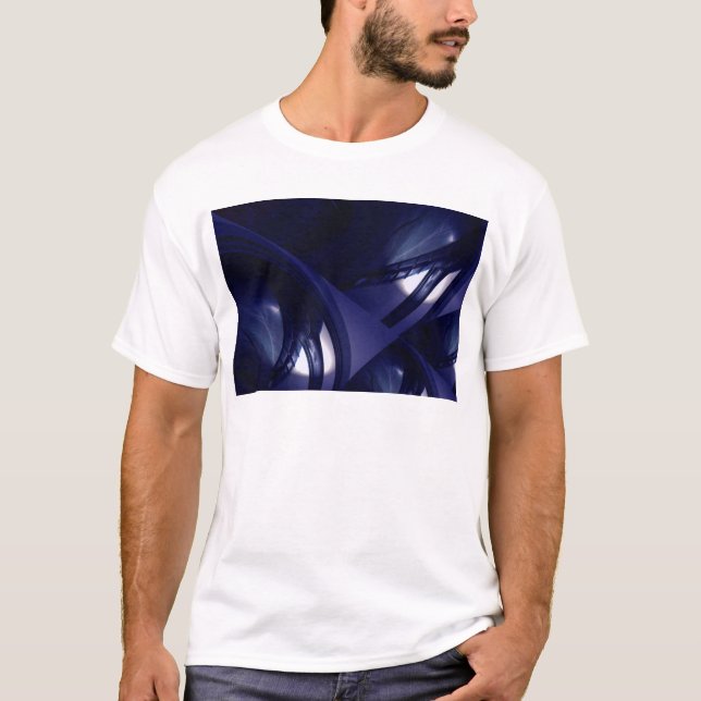 Futuristic Abstract Rippling Fantasy Abstract T-Shirt (Front)