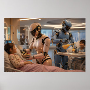 Futuristic AI Robot Caregiver  Poster
