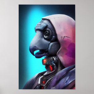 Futuristic Alien Candor Illustration Sci-fi Art Po Poster