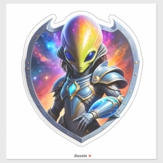 Futuristic Alien Sticker