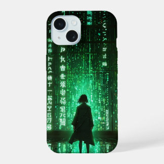 Futuristic anime iPhone 15 case