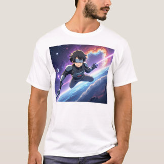 Futuristic Anime Space Warrior with Laser Sword – T-Shirt