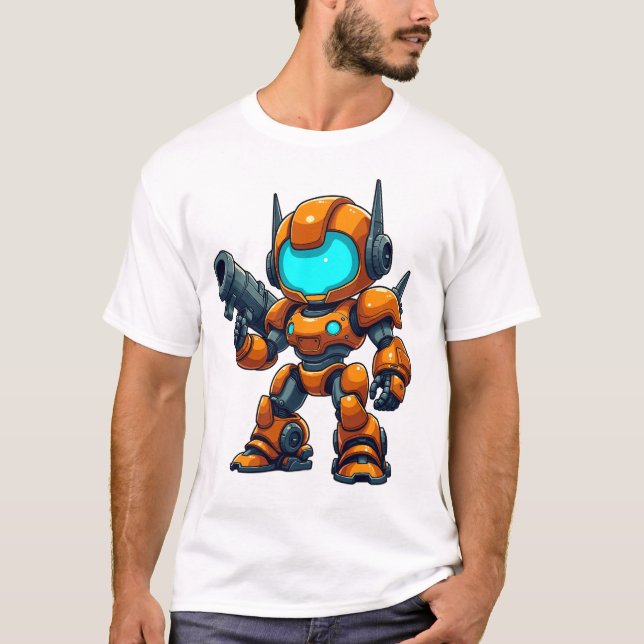 Futuristic Astronaut Exploring Alien Galaxy T-Shirt (Front)