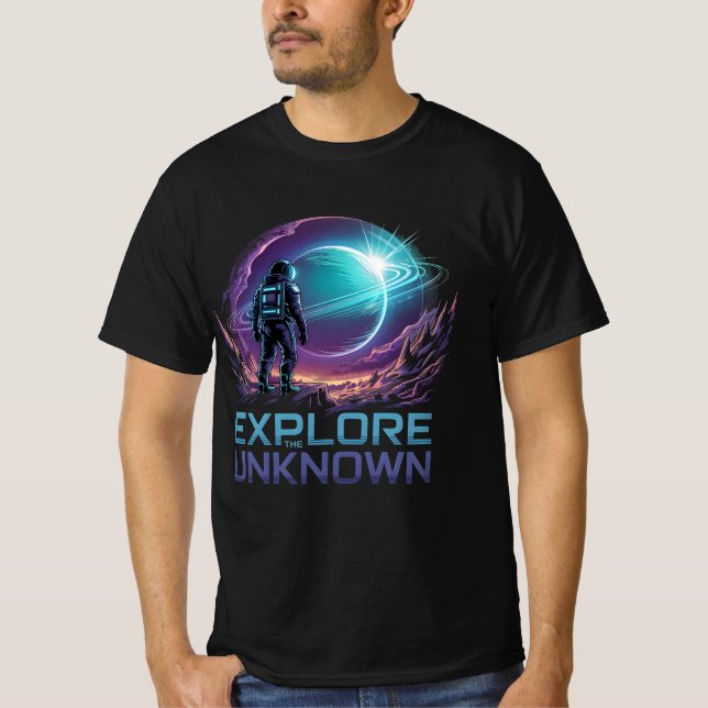 Futuristic Astronaut – Sci-Fi Space Adventure  T-Shirt (Front)
