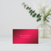 Futuristic Background Professional Red White Business Card (Standing Front)