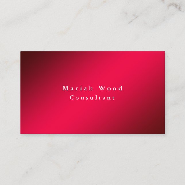 Futuristic Background Professional Red White Business Card (Front)