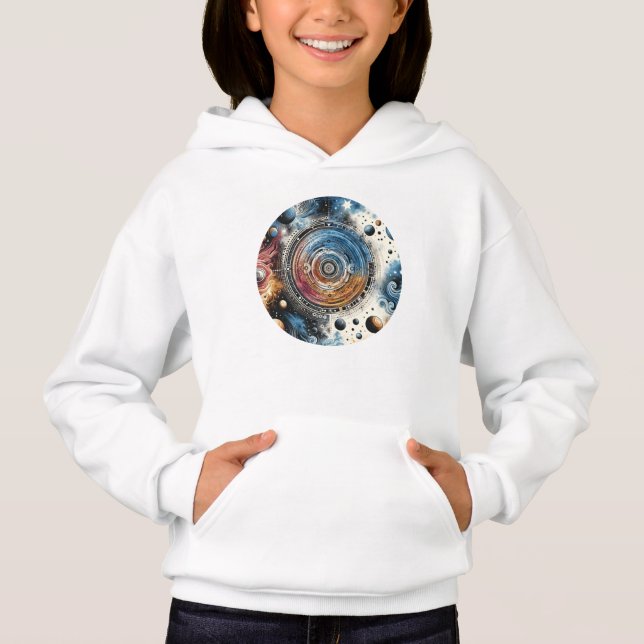 Futuristic Batik Cosmic Art – Space Design Hoodie (Front)
