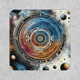 Futuristic Batik Cosmic Art – Space Design Patch