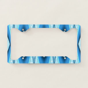 Futuristic Blue Arch License Plate Frame