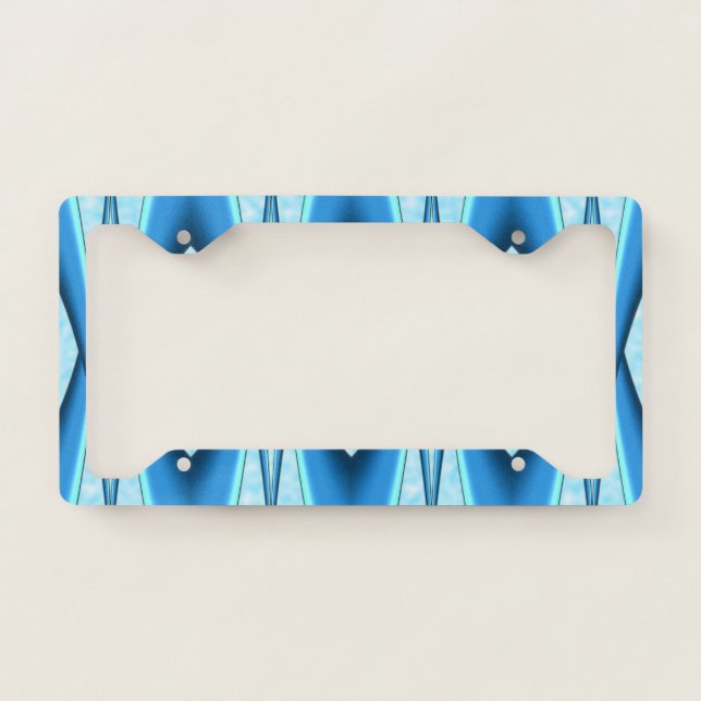 Futuristic Blue Arch License Plate Frame (Front)
