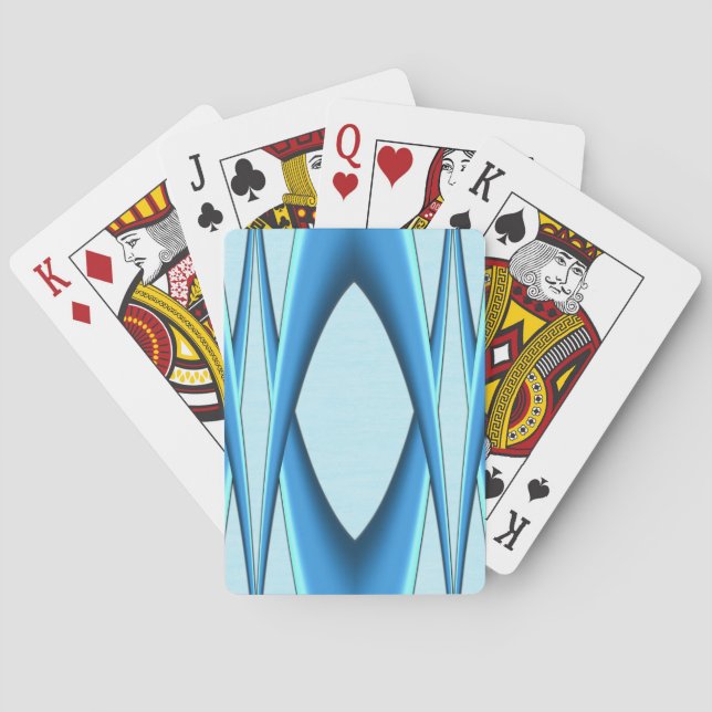 Futuristic Blue Arch Poker Cards (Back)