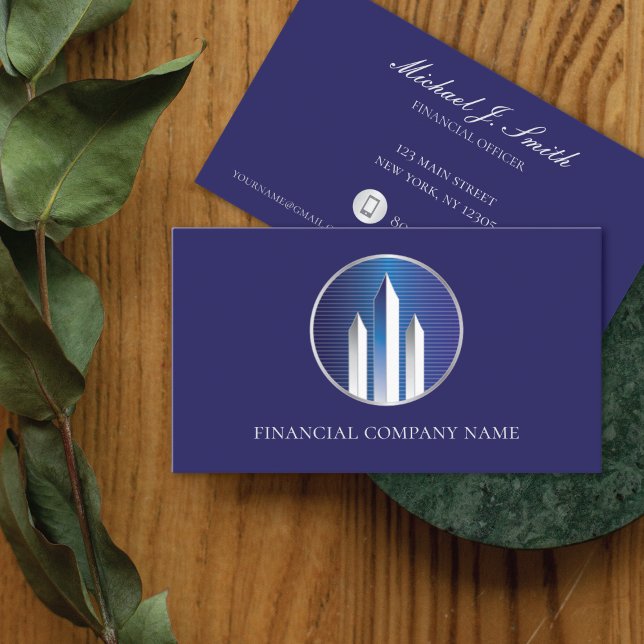 Futuristic Buildings Financial Firm Business Card (Creator Uploaded)