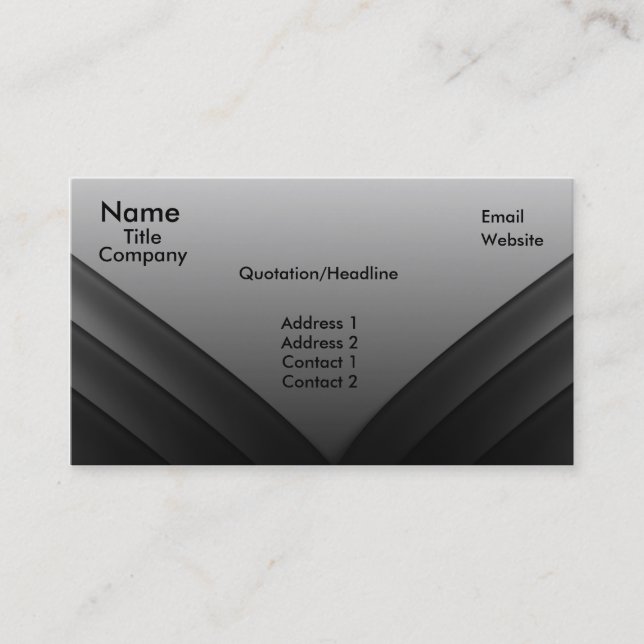 Futuristic Business Card, Gray Card (Front)