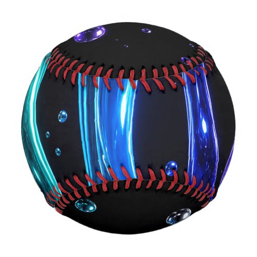 Futuristic Chrome Puzzle Cube Baseball