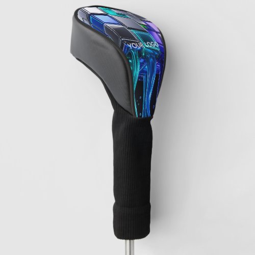 Futuristic Chrome Puzzle Cube  Golf Head Cover