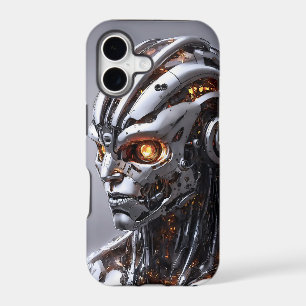 Futuristic Chrome Robot AI Cyborg Android iPhone 17 Case