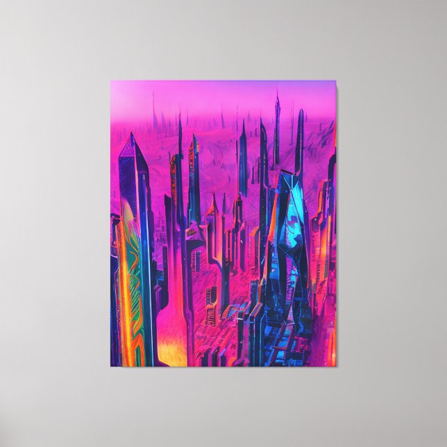 Futuristic City Canvas Print (Front)