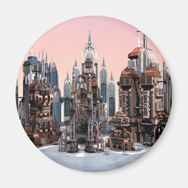 Futuristic City Magnet (Front)