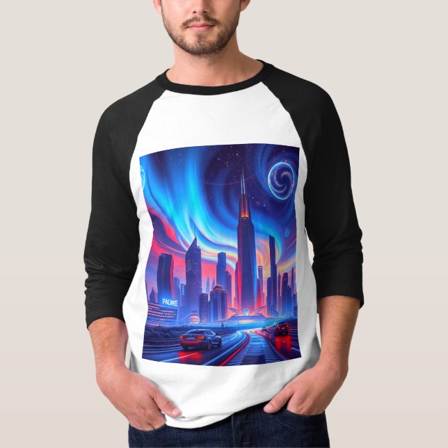 Futuristic City Men's T-Shirt (Front)