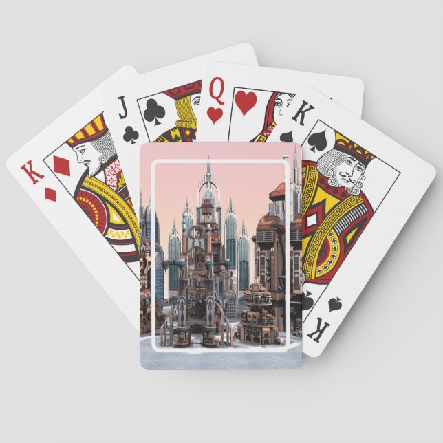 Futuristic City Poker Cards (Back)