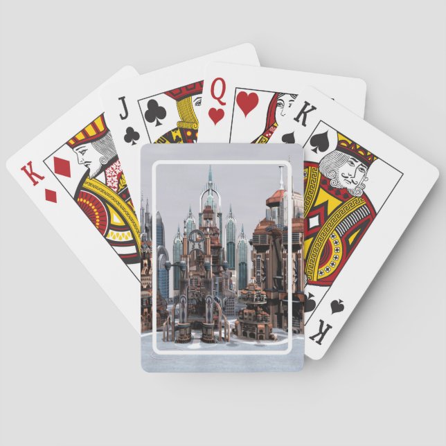 Futuristic City Poker Cards (Back)