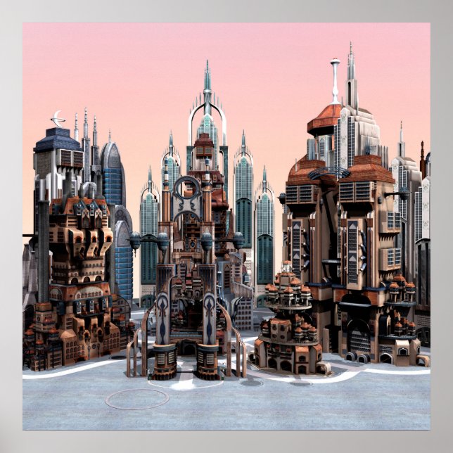 Futuristic City Poster (Front)
