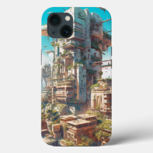 Futuristic City Science Fiction Art iPhone 13 Case