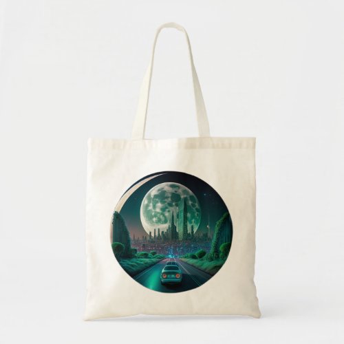 Futuristic City Tote Bag