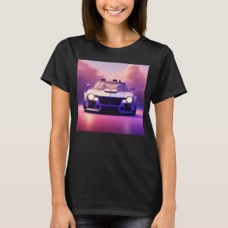 Futuristic Classic Sports Car Cyberpunk Cool Race  T-Shirt