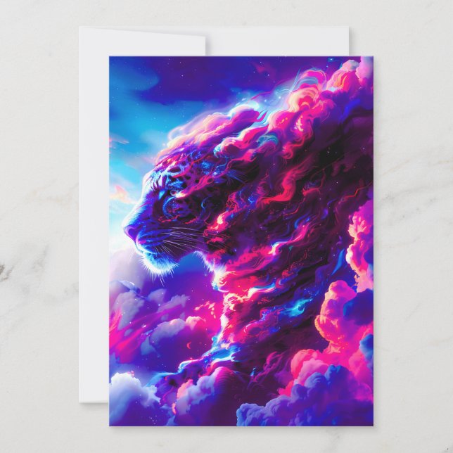 Futuristic Cosmic Neon Leopard  Announcement (Front)
